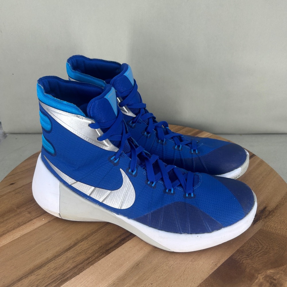Nike Hyperdunk 2015 Mens Basketball Shoes Blue Silver 749645-404 Size 9.5